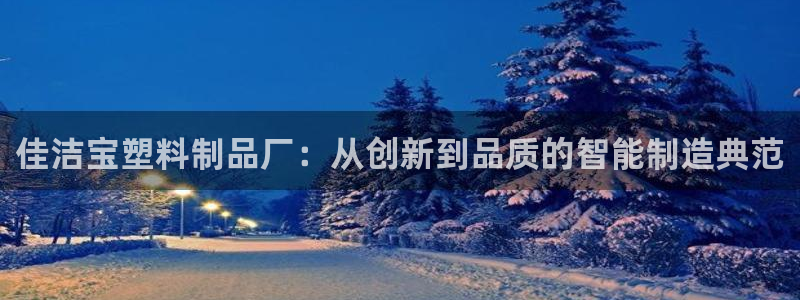 太阳集团城网站2007：佳洁宝塑料制品厂：从创新到品质的智能